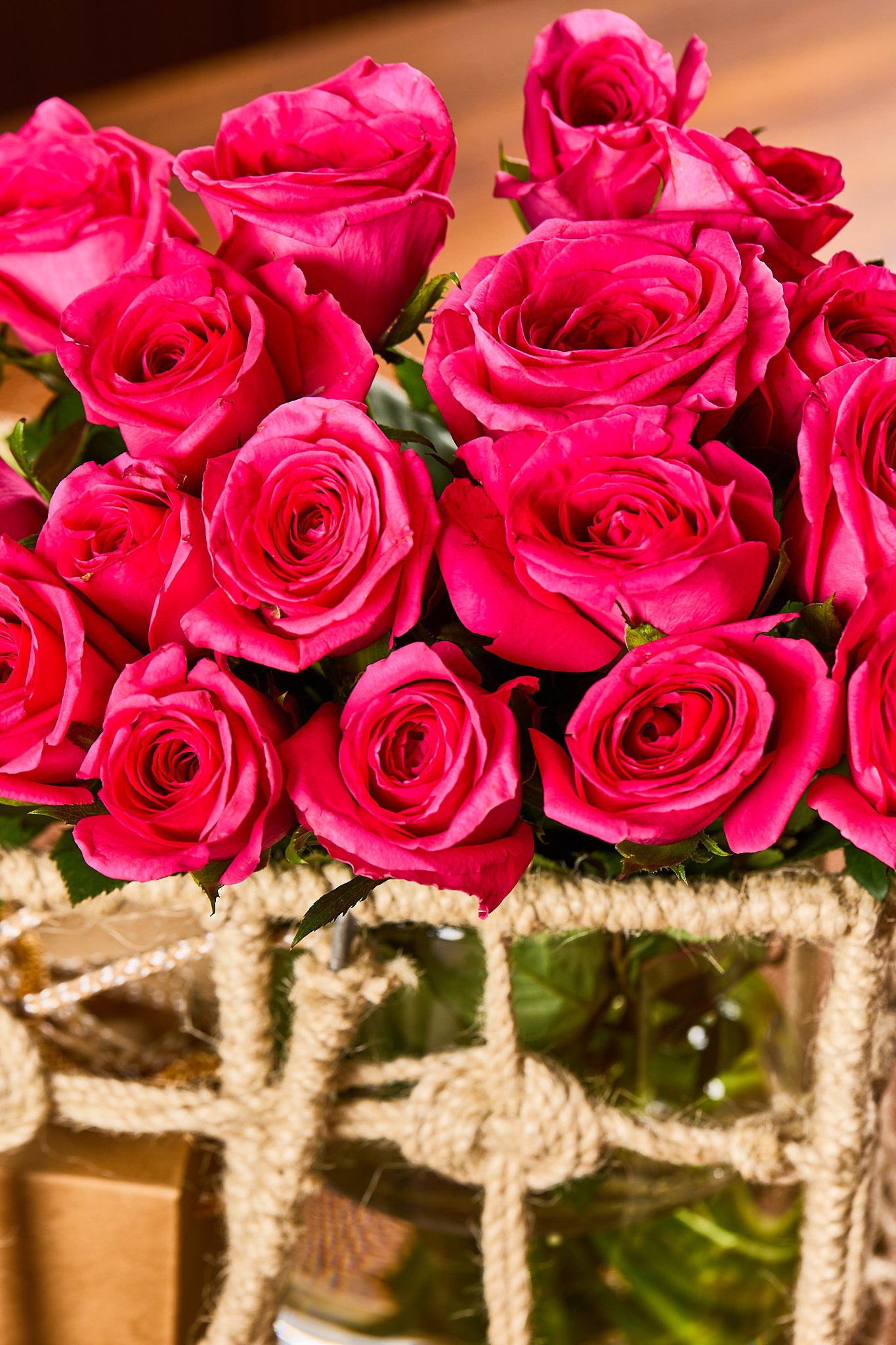 Buy Wine & Roses Gift Hamper by Mahua Floral Studio.