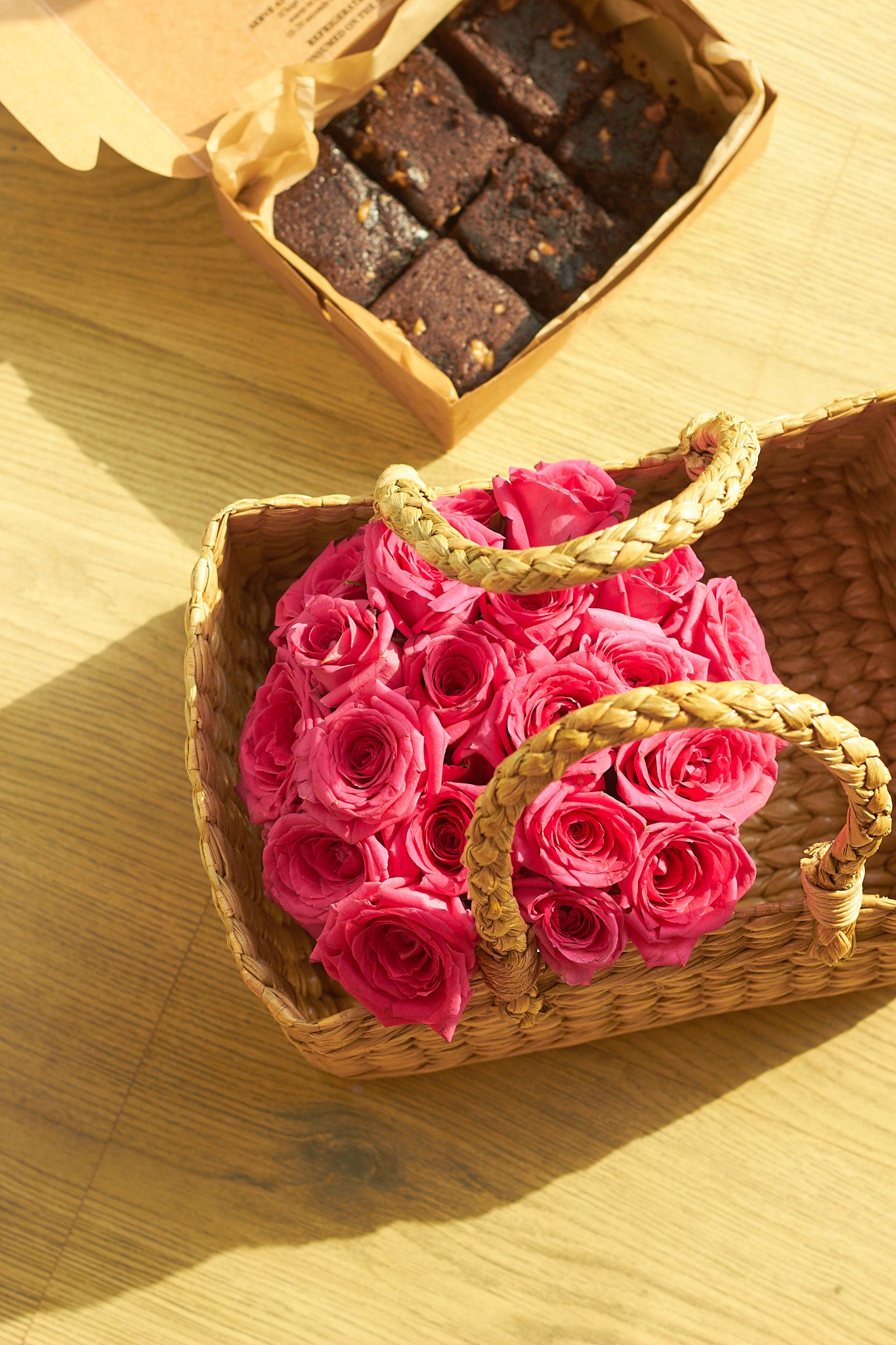 Blooms & Brownies Basket - Mahua Floral Studio