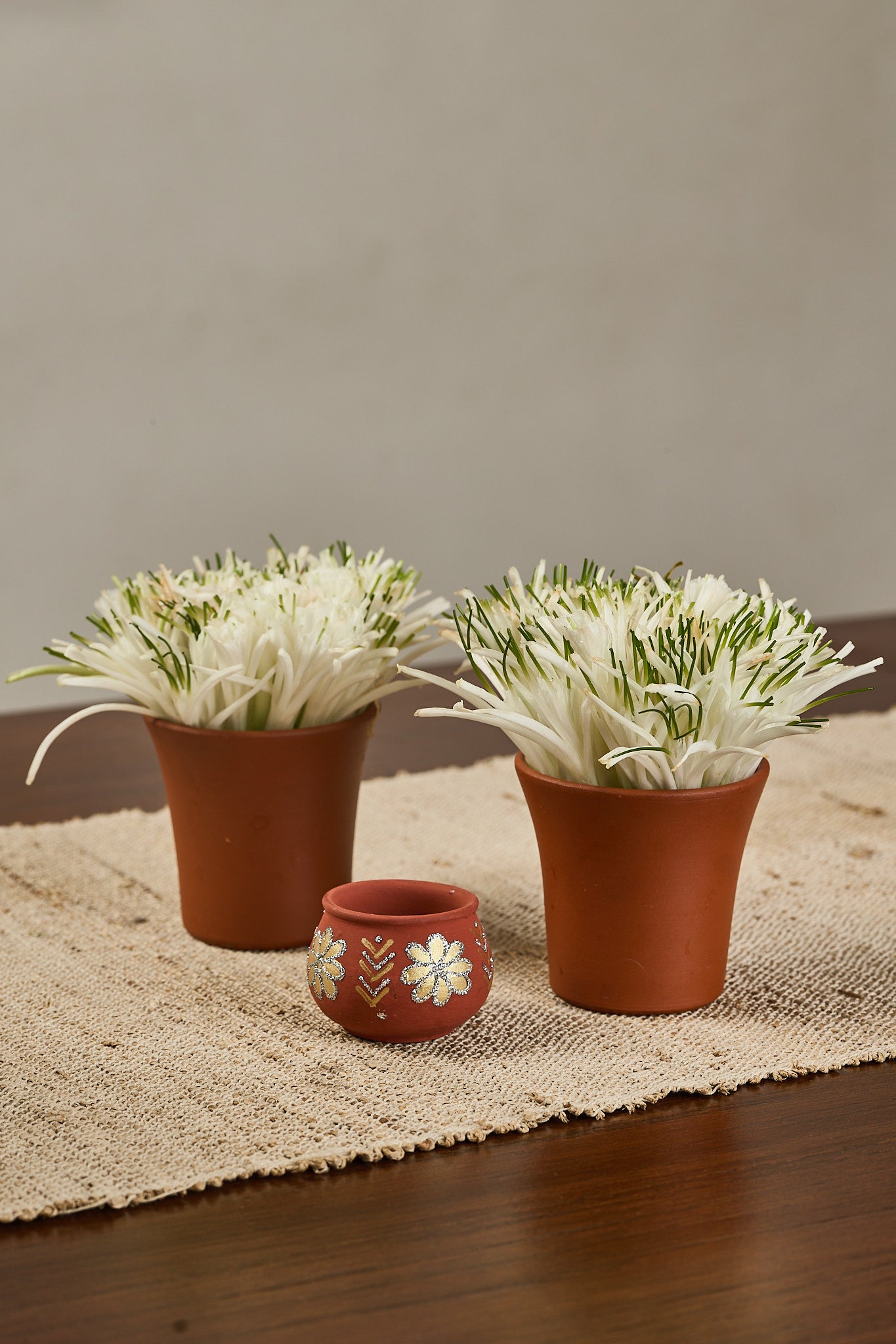 Water Lilly in Kulhads - Mahua Floral Studio