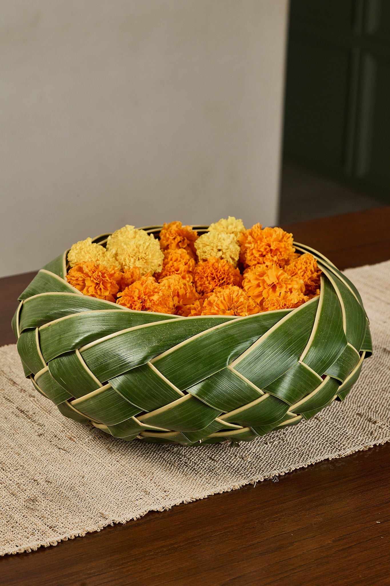 Woven Leaf Basket - Mahua Floral Studio