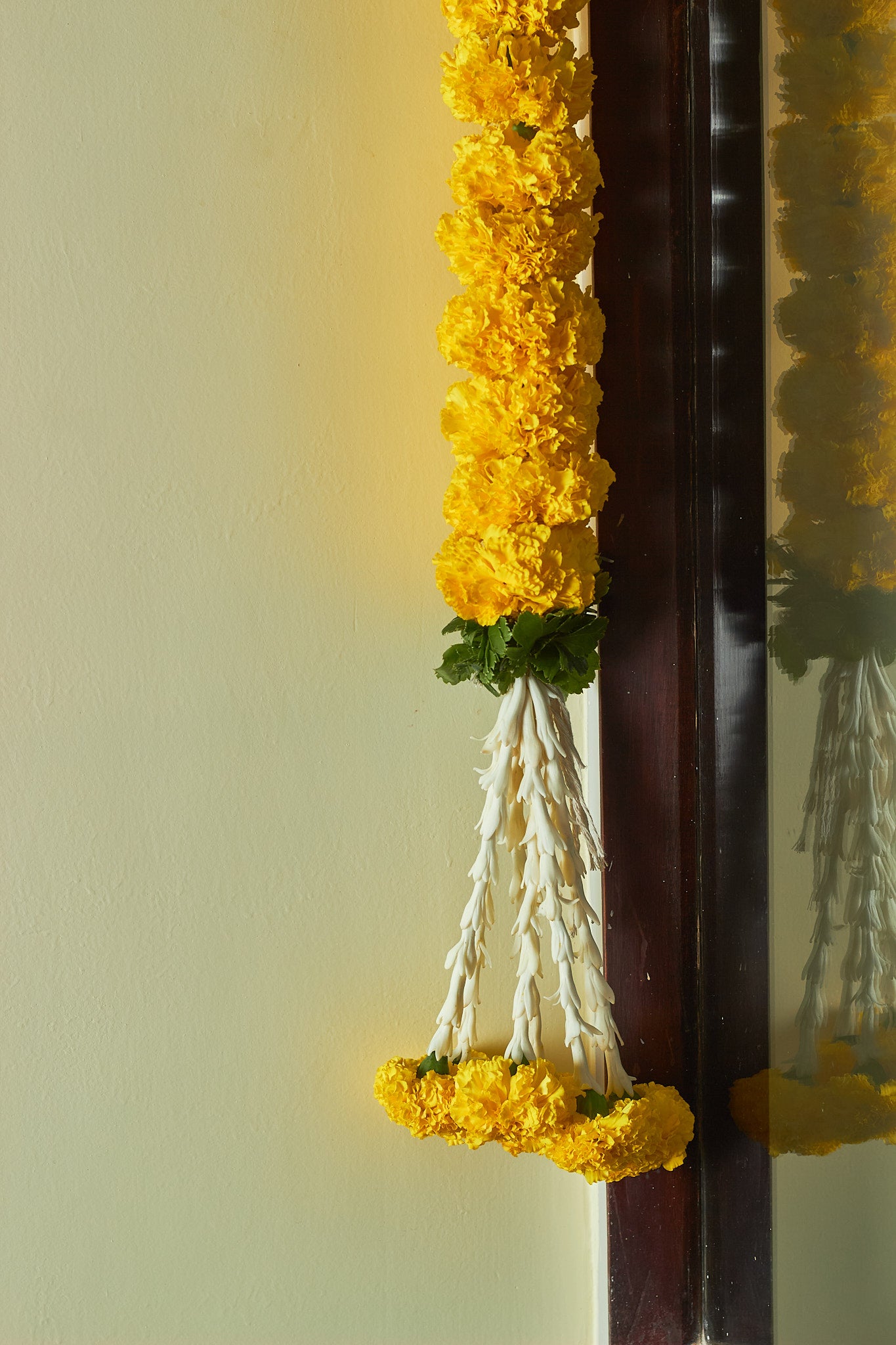 Marigold & green Latkan - Mahua Floral Studio