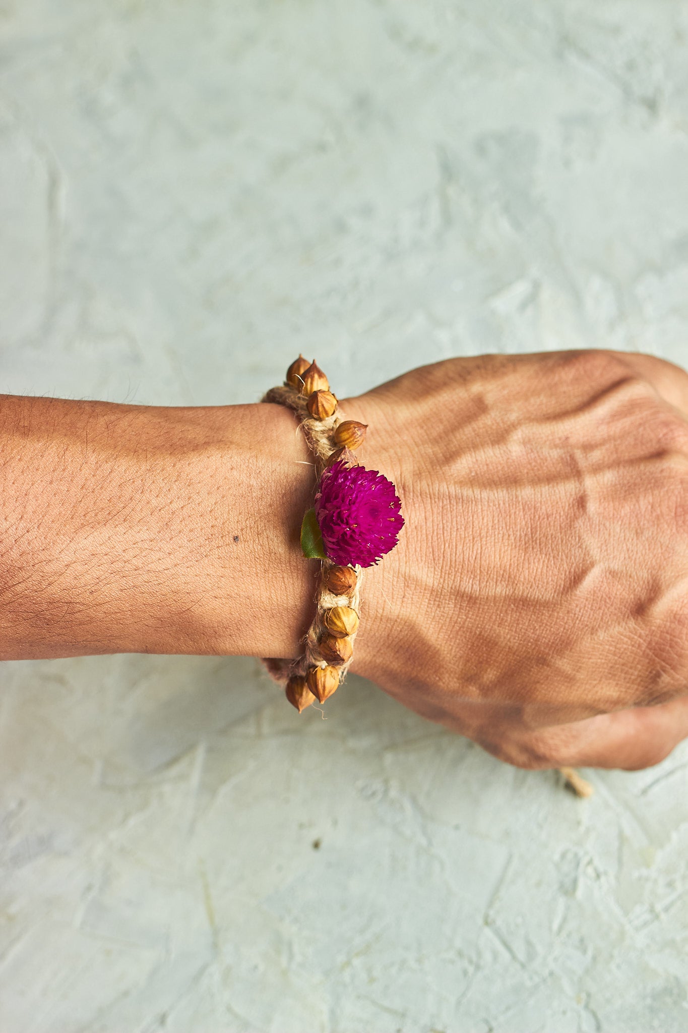 Gomphrena Rakhi - Mahua Floral Studio