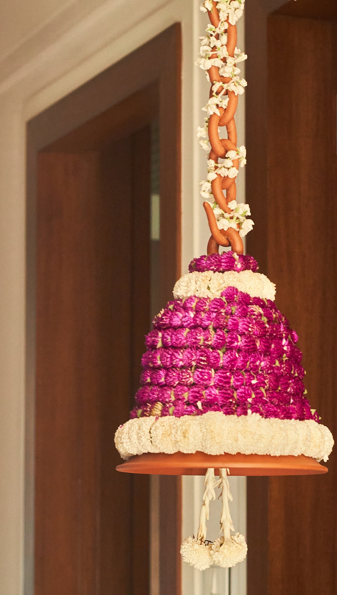 Purple Terracotta Floral Bell - Mahua Floral Studio