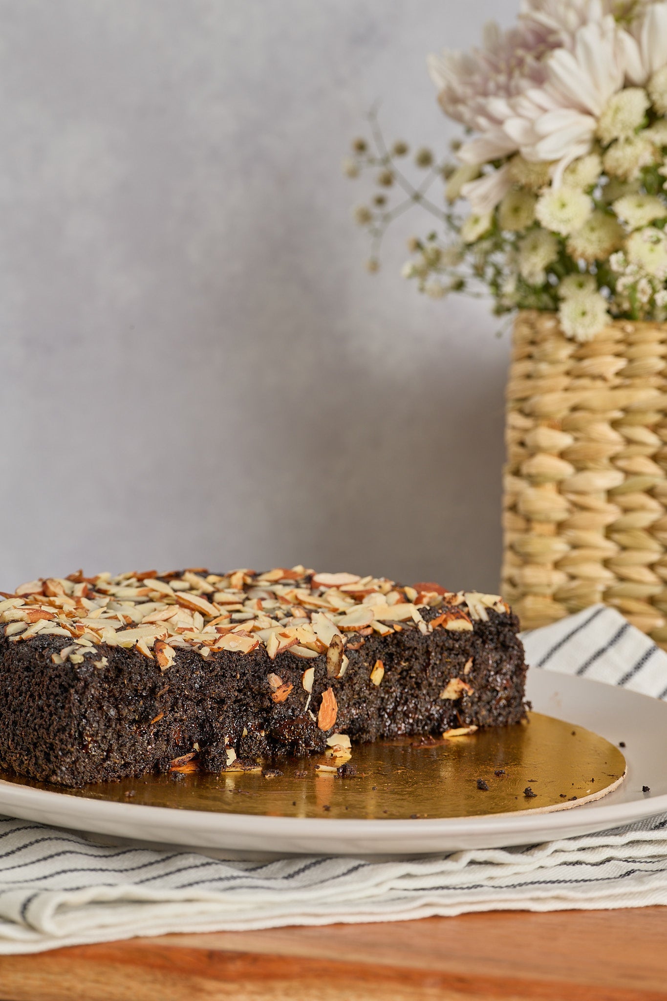 Quinoa Dark Chocolate Cake - Mahua Floral Studio