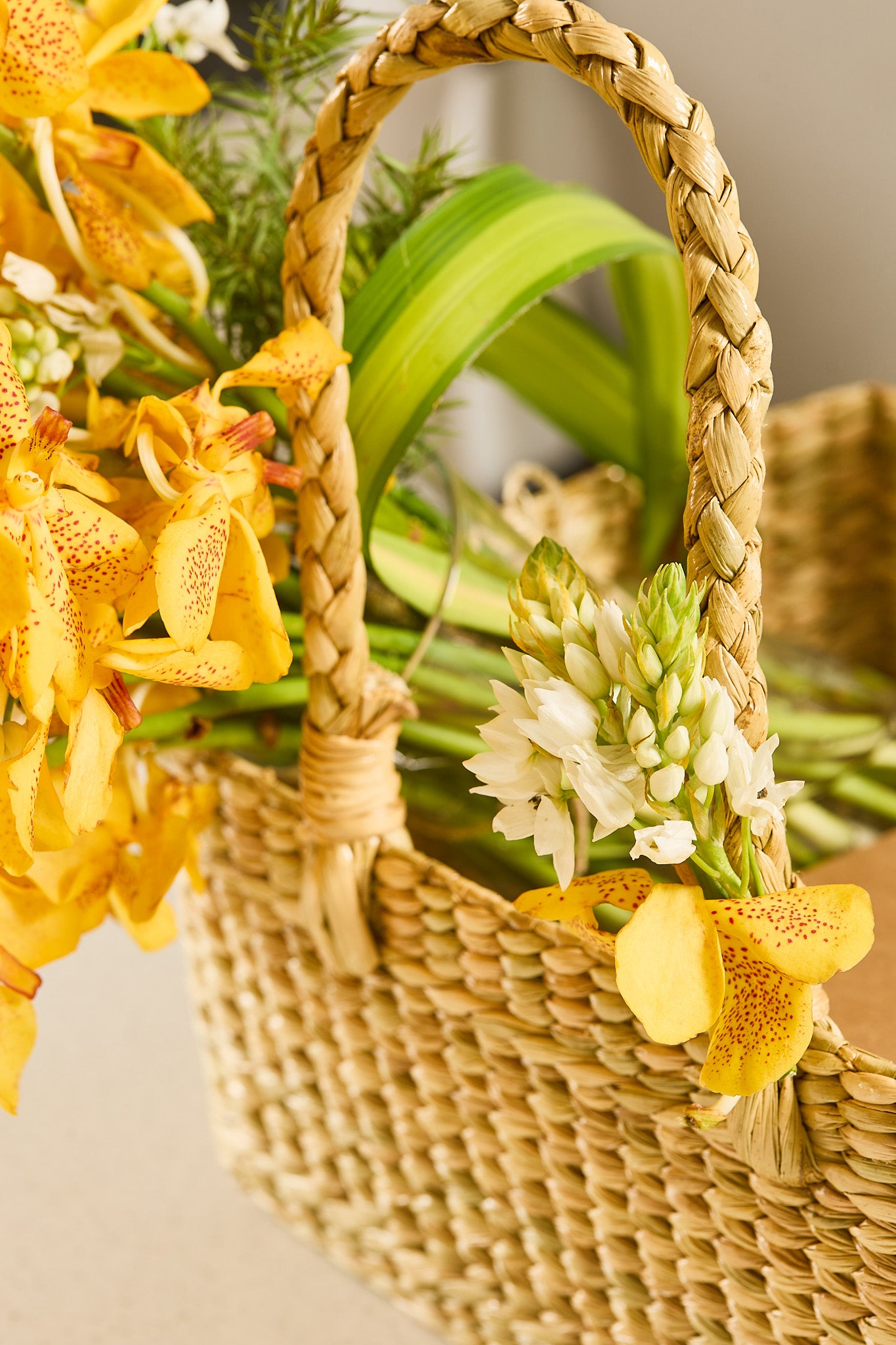 Orchid & tea cake gift hamper - Mahua Floral Studio