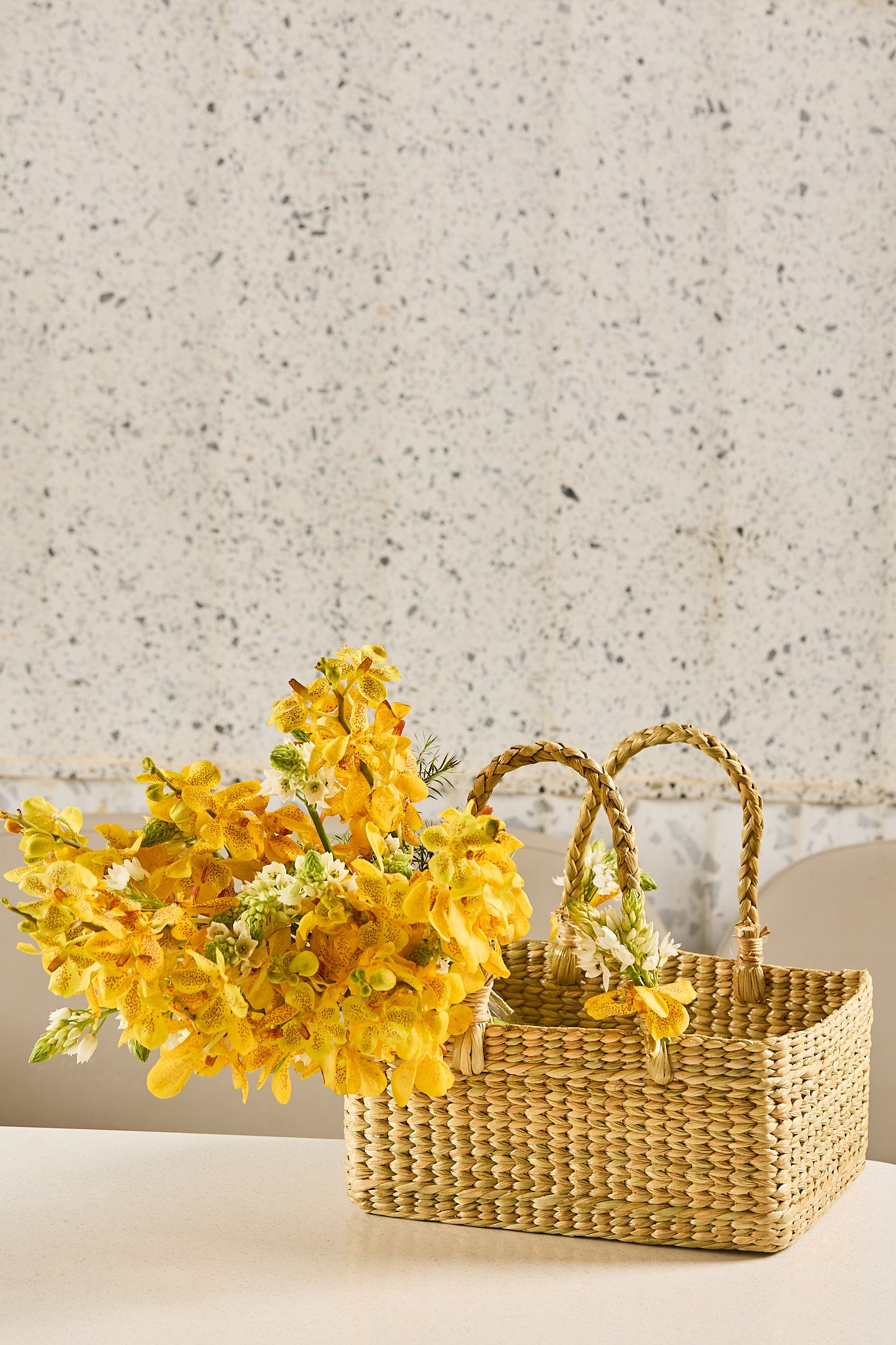Orchid & tea cake gift hamper - Mahua Floral Studio