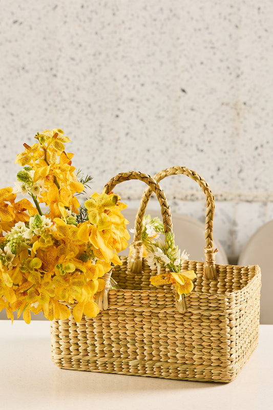 Orchid & tea cake gift hamper - Mahua Floral Studio