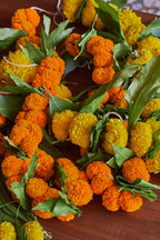 Buy Orange Ambapala Toran by  Mahua Floral Studio.