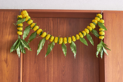 Buy Yellow Ambapala Toran by  Mahua Floral Studio.