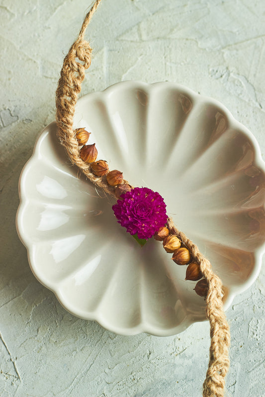Gomphrena Rakhi - Mahua Floral Studio