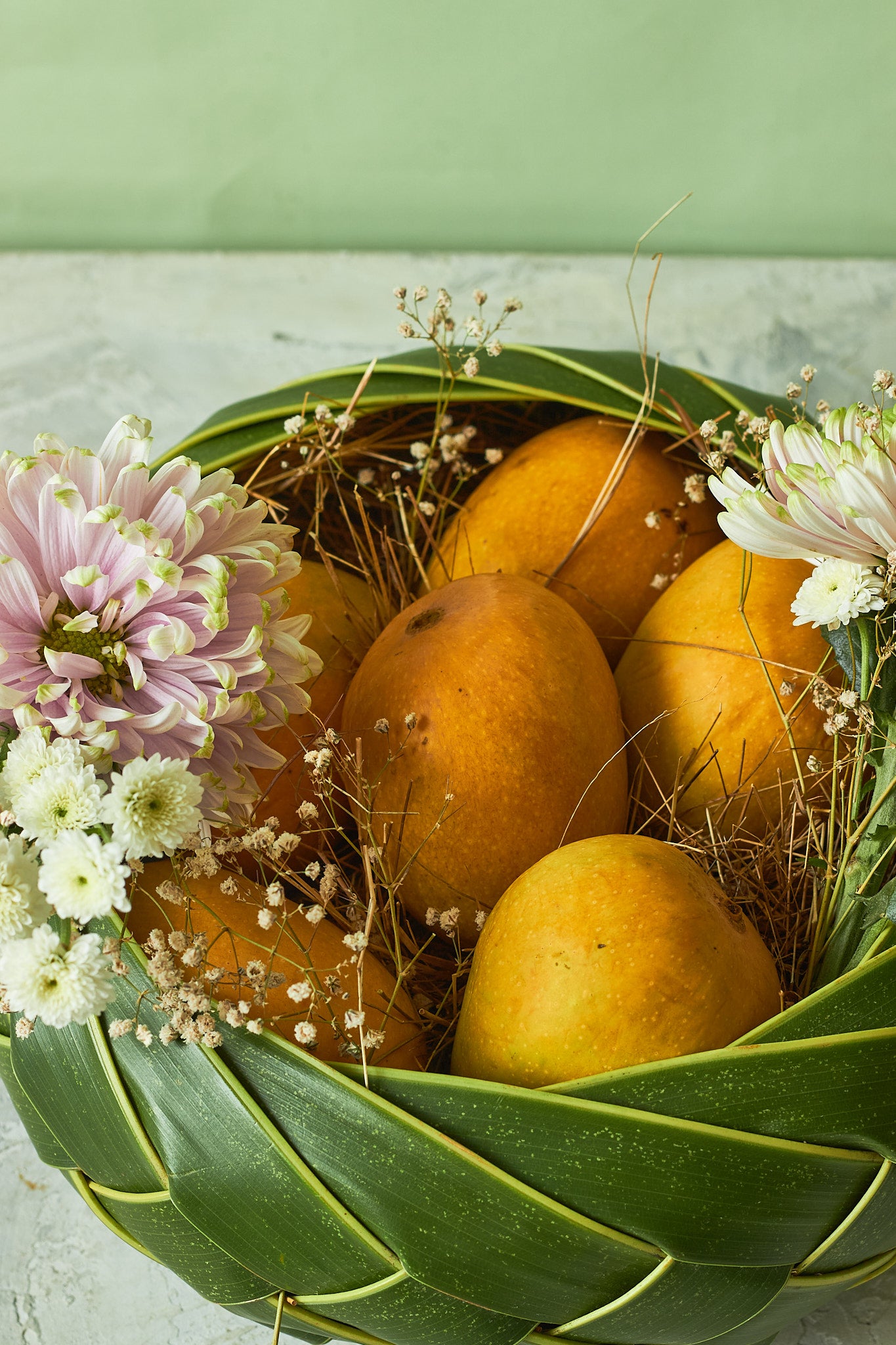 Buy The Petite Mango Basket by  Mahua Floral Studio.