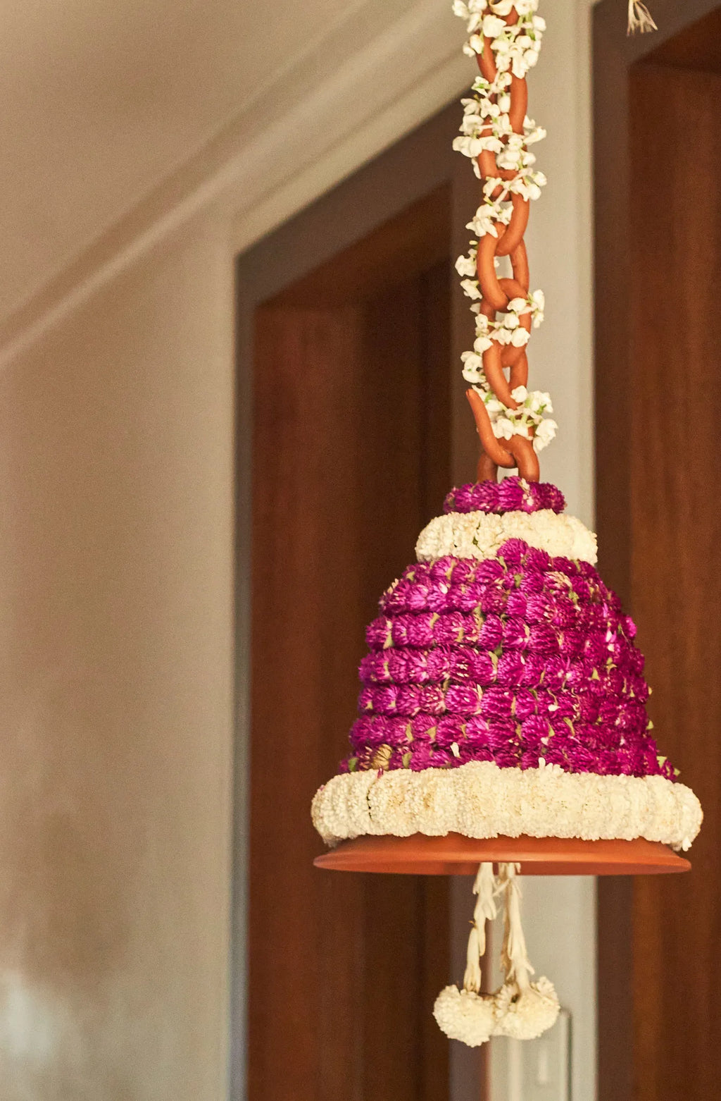 Purple Terracotta Floral Bell - Mahua Floral Studio