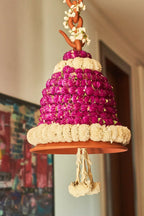 Purple Terracotta Floral Bell - Mahua Floral Studio