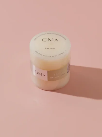 Oma Pillar Candle - White
